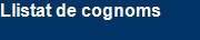 Llistat de cognoms